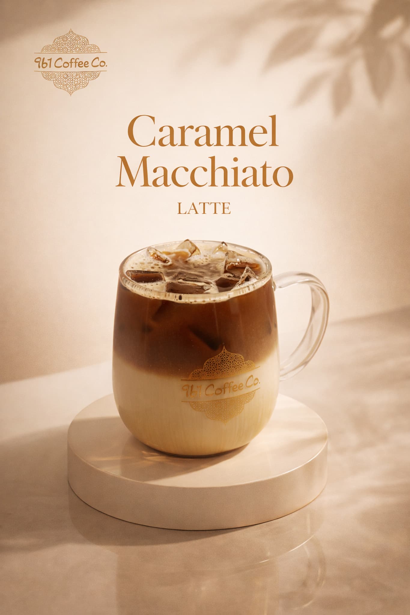 Caramel Macchiato Latte — Vanilla, caramel, and espresso — a timeless classic.