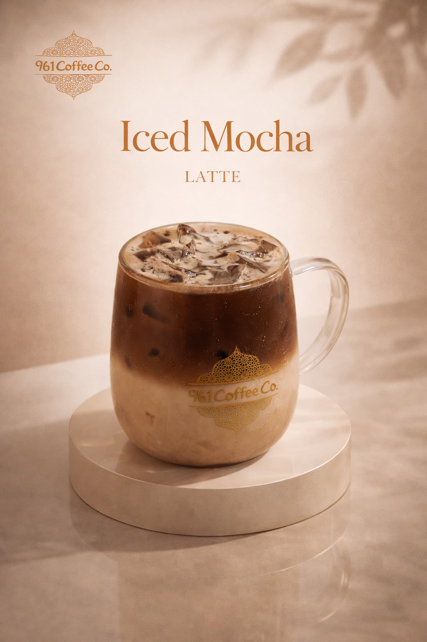 Iced Mocha Latte — Chocolate and espresso over ice.