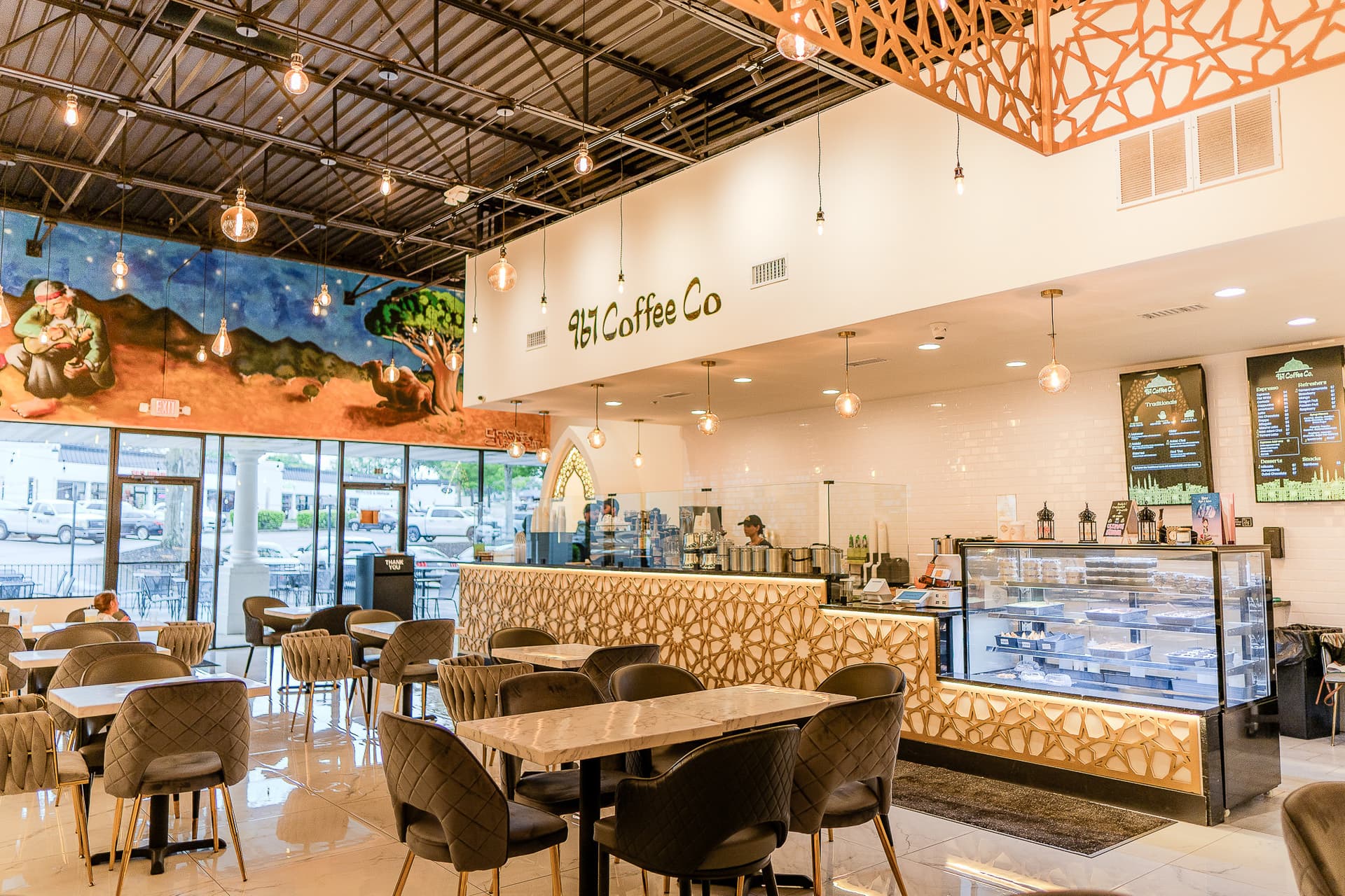 Coffee preparation at 967 Coffee Co. — handcrafted with care